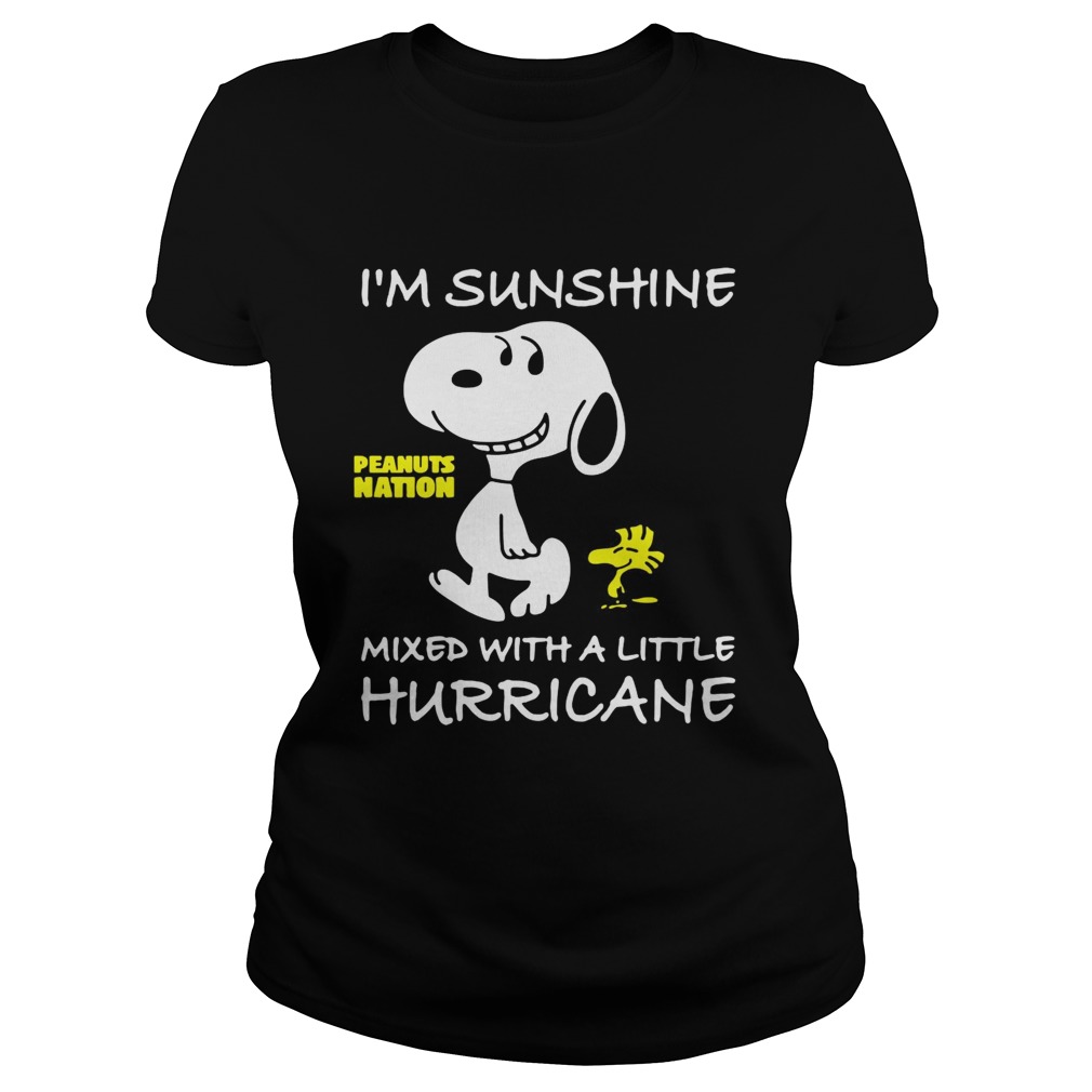 Snoopy and Woodstock Im sunshine mixed with a little hurricane Classic Ladies