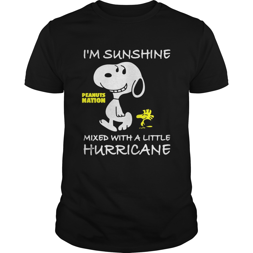 Snoopy and Woodstock Im sunshine mixed with a little hurricane shirt