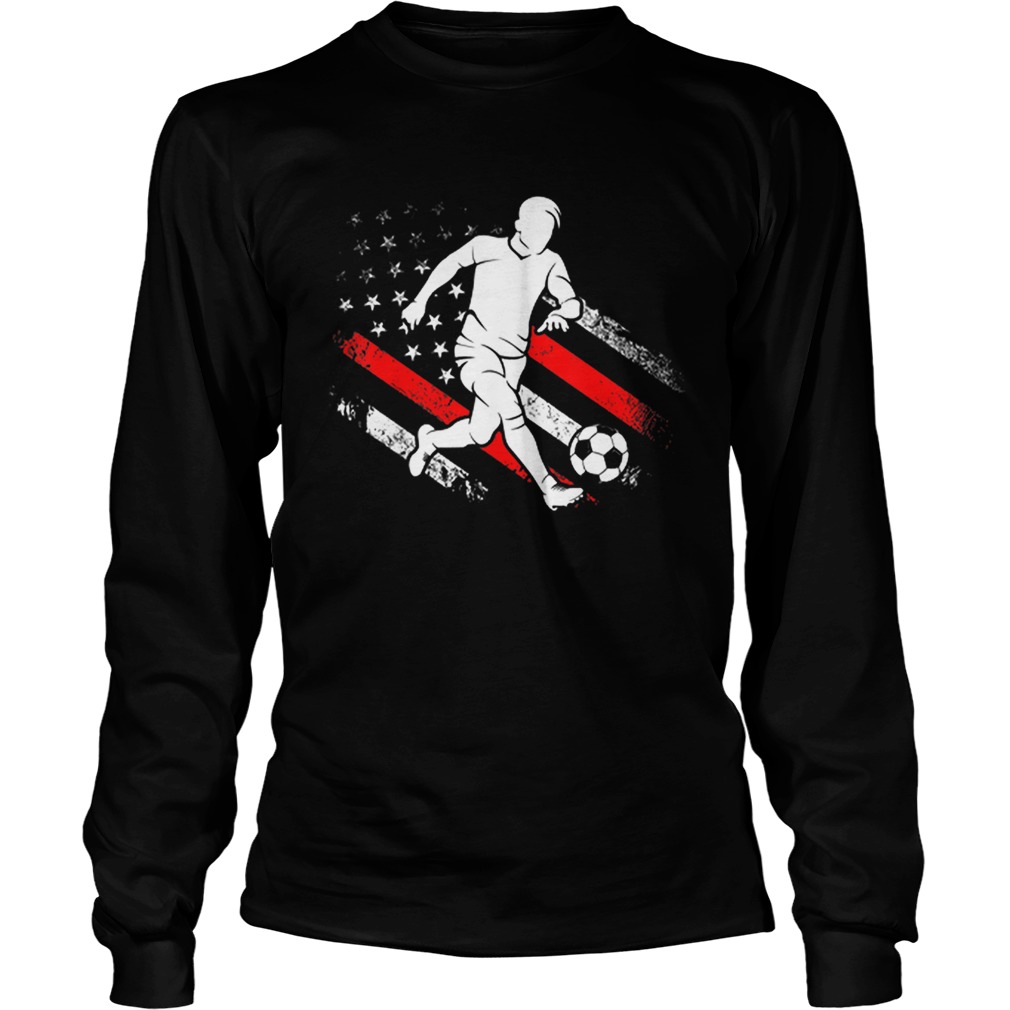 Soccer Dad American Flag Distressed Patriotic LongSleeve