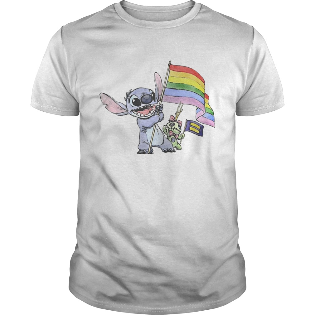 Stitch LGBT flag shirt