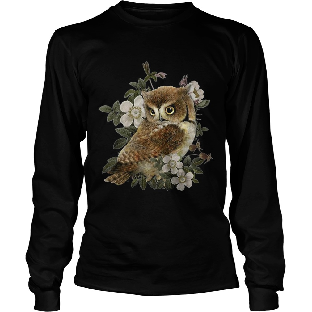 The Owl with flower LongSleeve