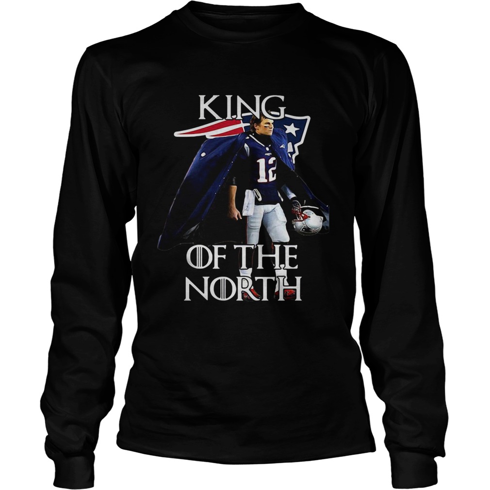 Tom Brady New England Patriots 12 King of the North LongSleeve