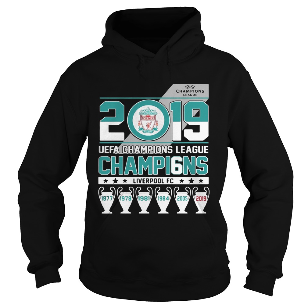 UEFA Champions League 2019 Champio6ns Liverpool FC Hoodie