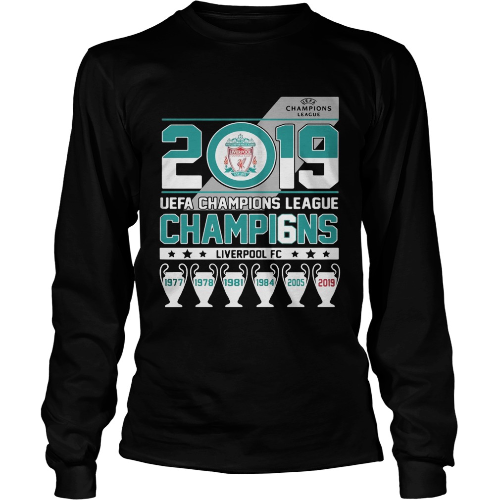 UEFA Champions League 2019 Champio6ns Liverpool FC LongSleeve