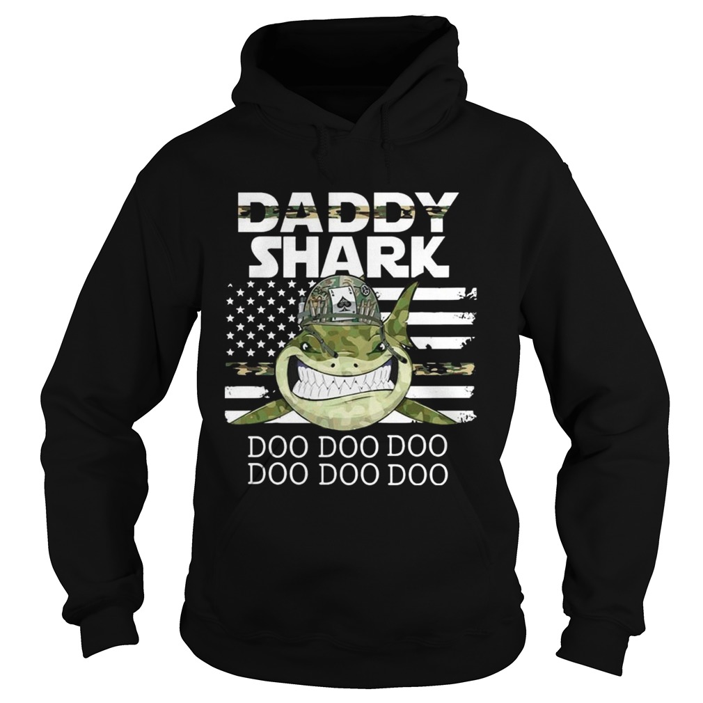 Veteran Daddy Shark Doo Doo Doo T Hoodie