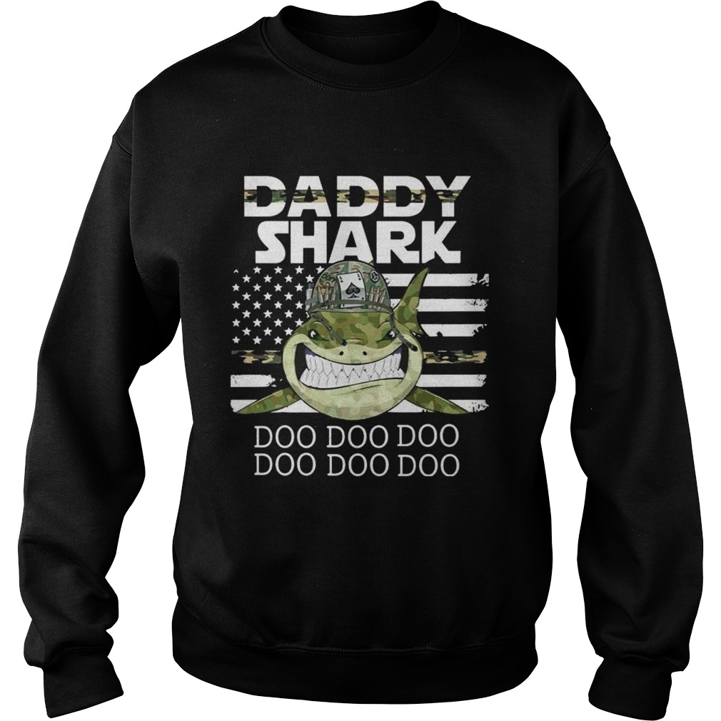 Veteran Daddy Shark Doo Doo Doo T Sweatshirt