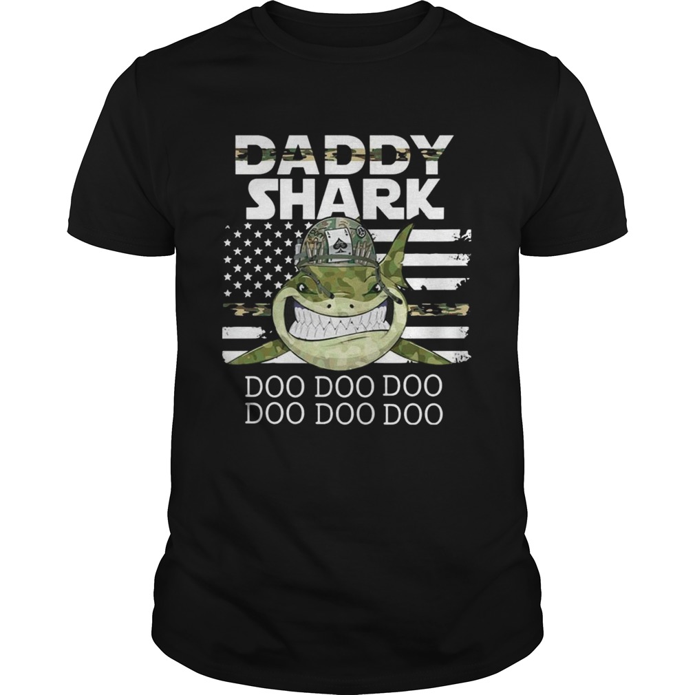 Veteran Daddy Shark Doo Doo Doo Tshirt