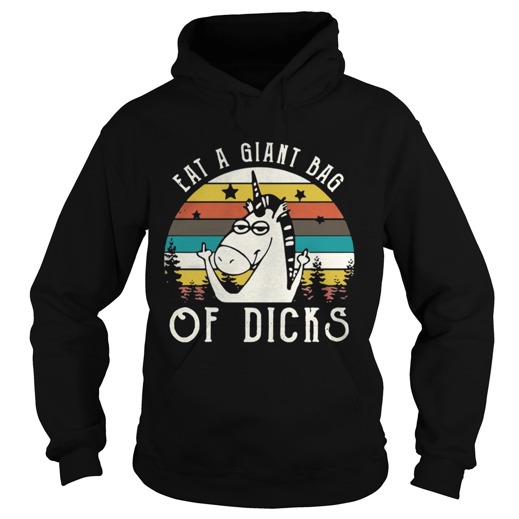 Vintage unicorn fucking eat a giant bag of dicks Hoodie