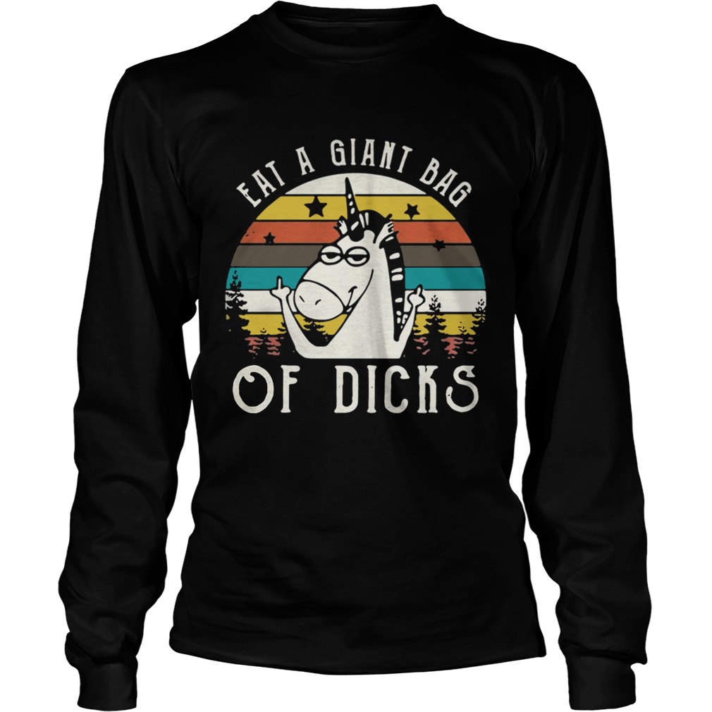 Vintage unicorn fucking eat a giant bag of dicks LongSleeve