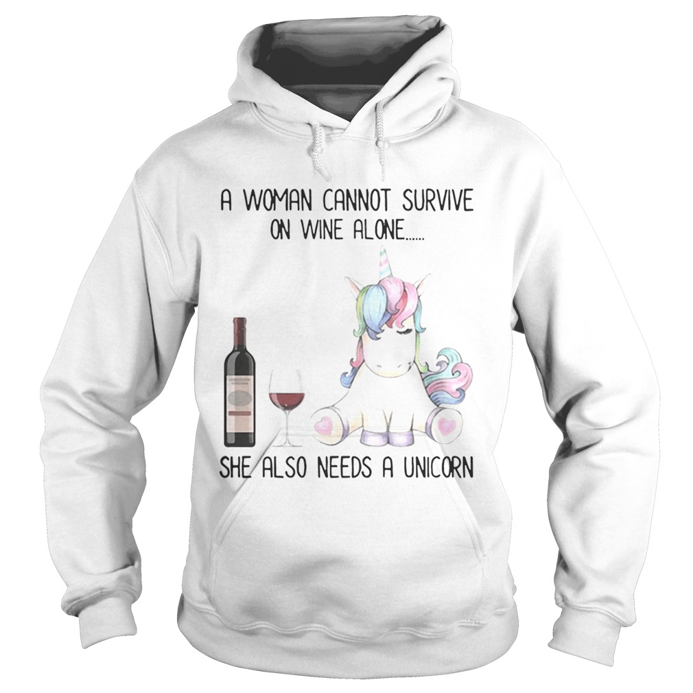 Woman Wine Unicorn Shirt Hoodie