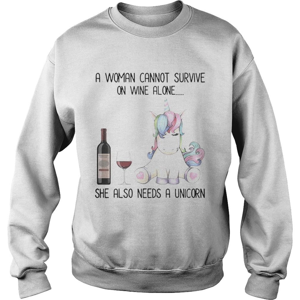 Woman Wine Unicorn Shirt Sweatshirt