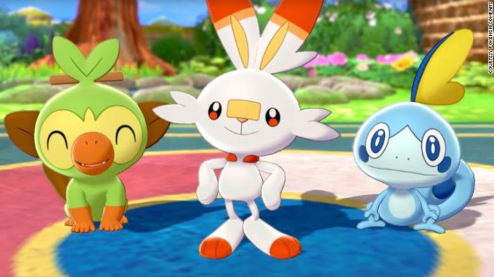 Your choice of companions will be the grass-type Grookey, fire-type Scorbunny and water-type Sobble.