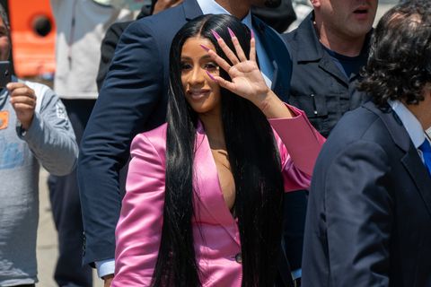 Cardi B arriving at court for first day if trial in May 2019.