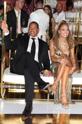 Jennifer Lopez Wore Custom Versace for Her 50th Birthday