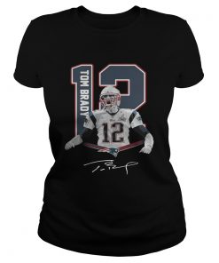 12 Tom Brady New England Patriots signature  Classic Ladies