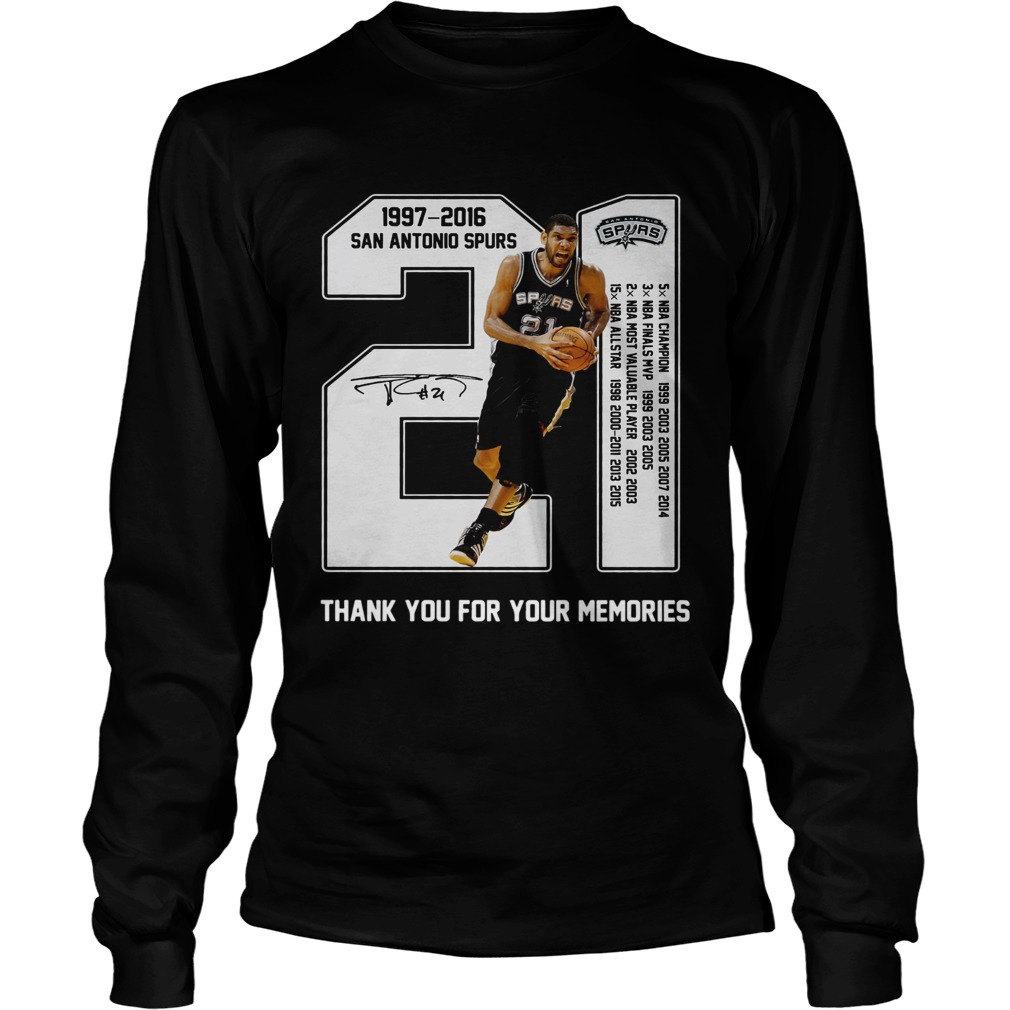 21th Years Of San Antonio Spurs 19972016 LongSleeve