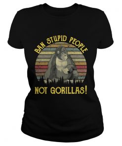 Band stupid people not gorillas retro  Classic Ladies