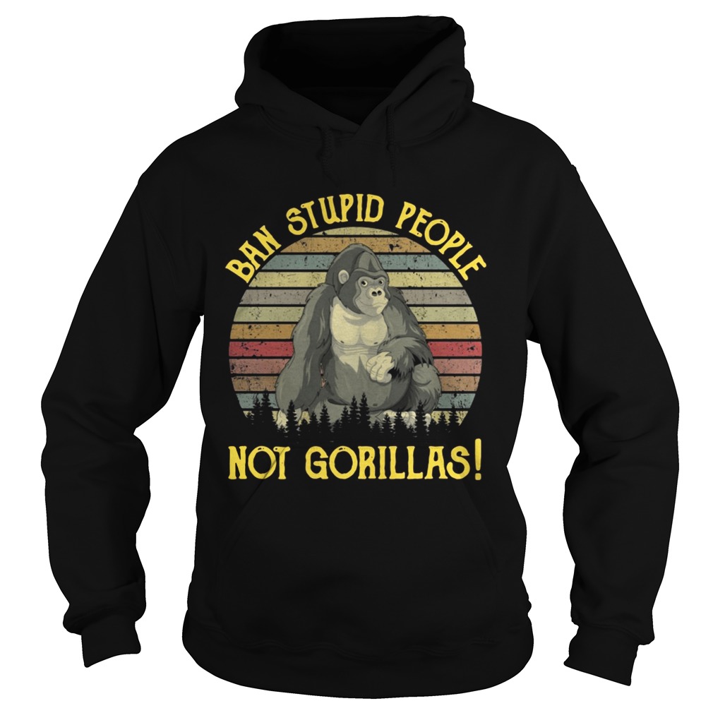 Band stupid people not gorillas retro Hoodie