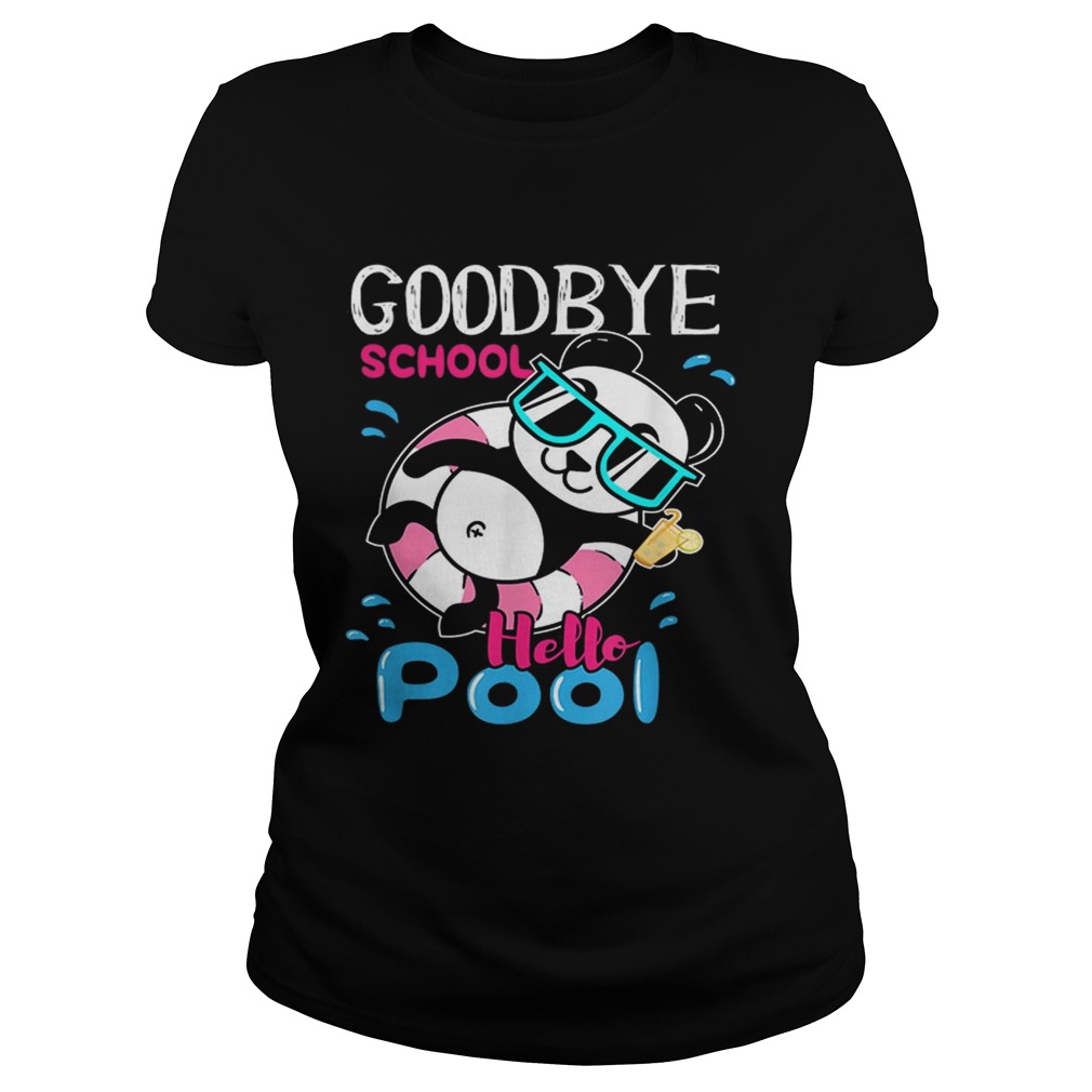 Bye School Hello Pool Cute And Kawaii Panda Art Classic Ladies