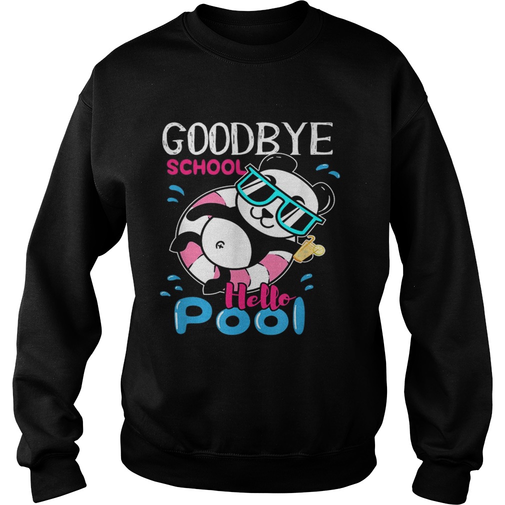 Bye School Hello Pool Cute And Kawaii Panda Art Sweatshirt