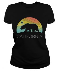 California bear vintage sunset  Classic Ladies