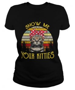 Cat show me your kitties vintage sunset  Classic Ladies