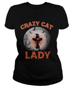 Crazy cat lady moon Halloween  Classic Ladies