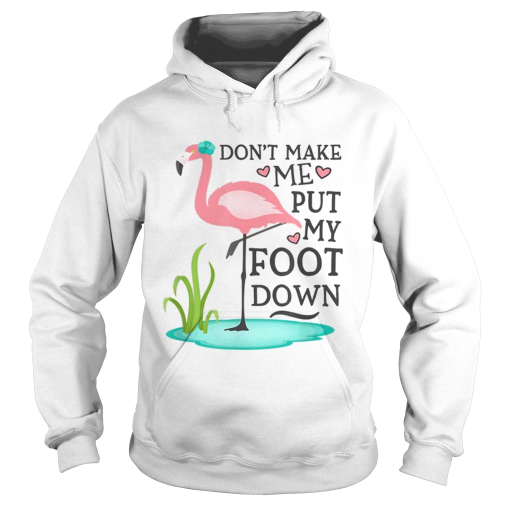 Dont Make Me Put My Foot Down Pink Flamingo Hoodie