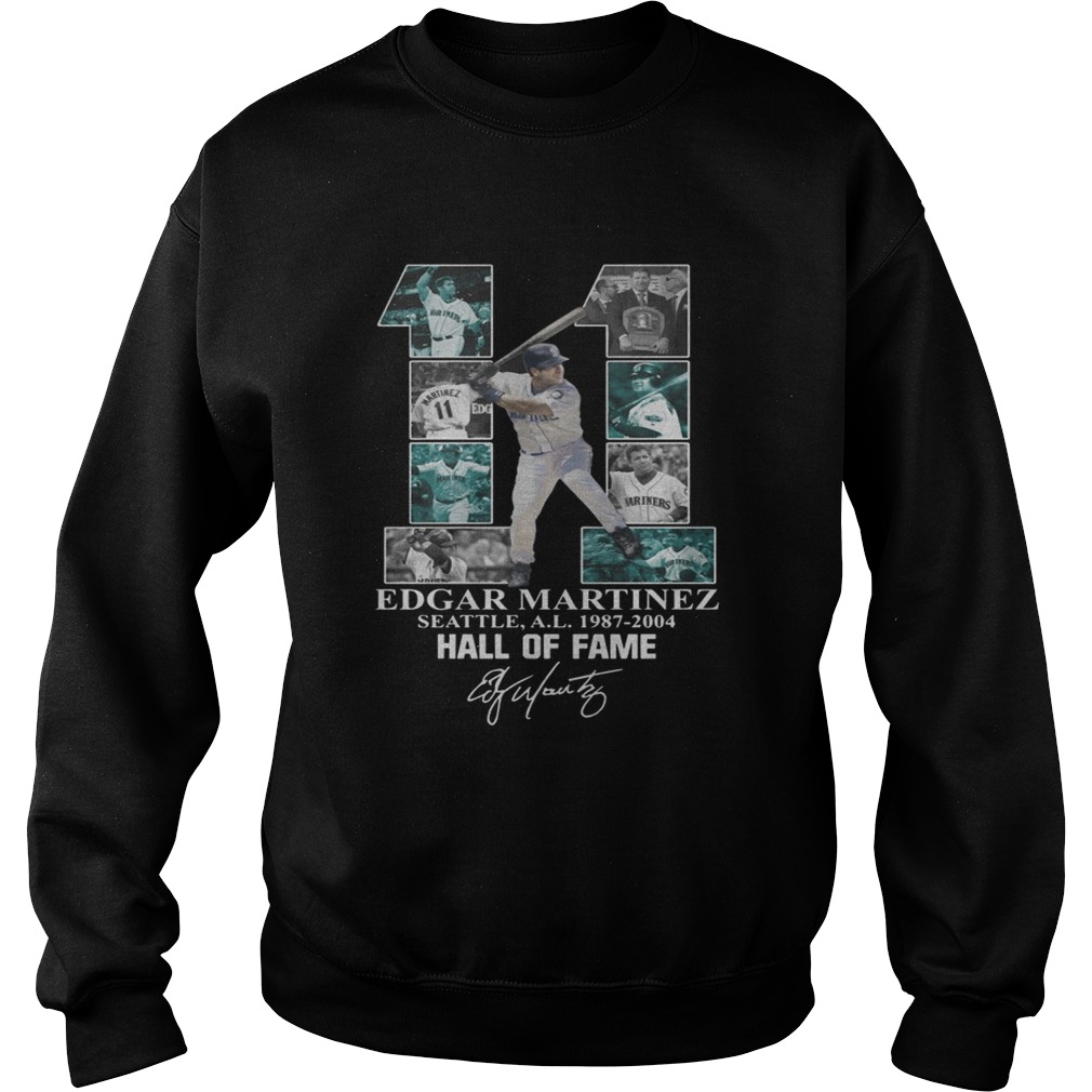 Edgar Martinez 11 Seattle Hall Of Fame signature Sweatshirt