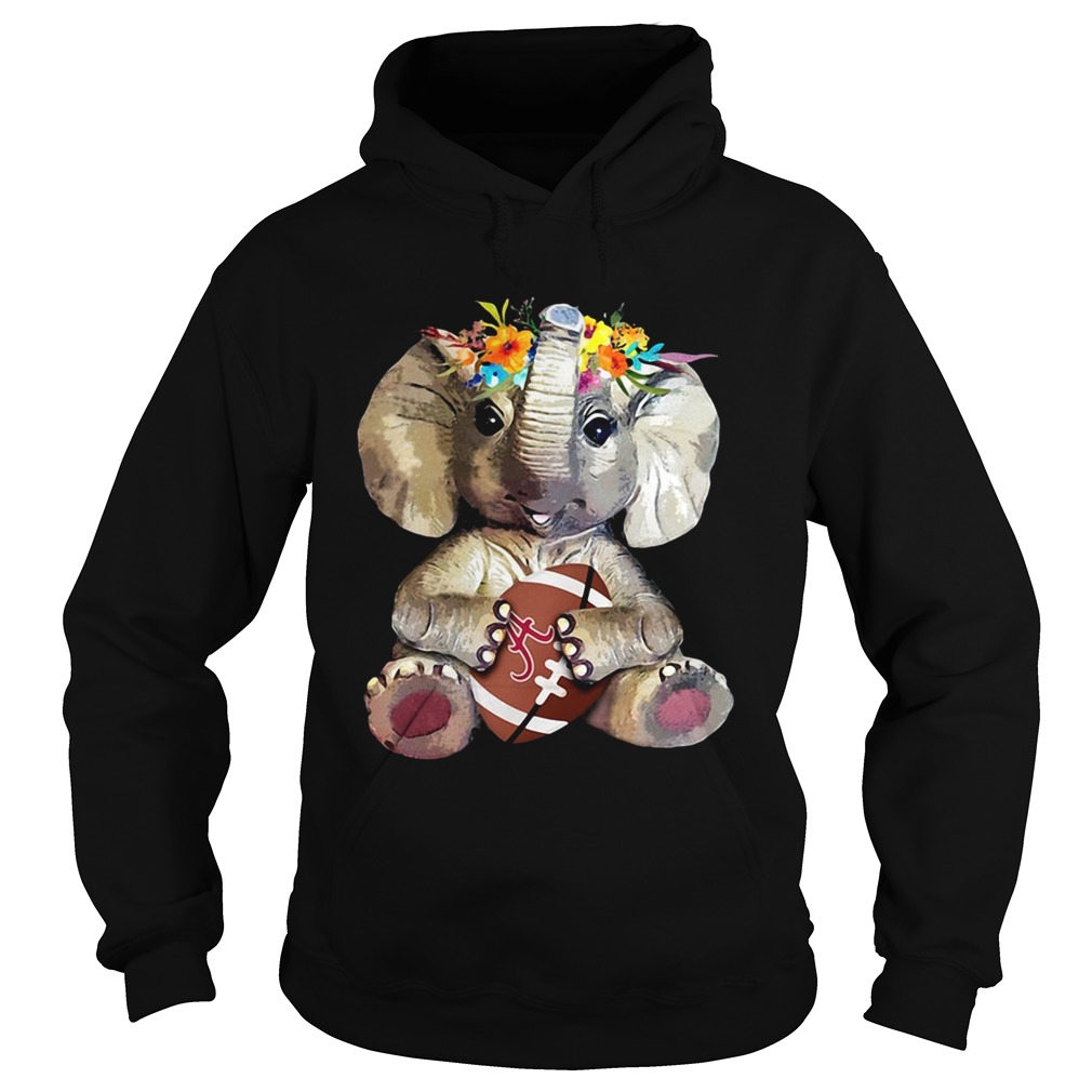 Elephant hugging Alabama Crimson Tide Hoodie