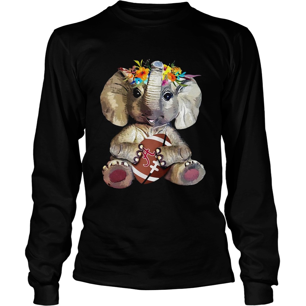 Elephant hugging Alabama Crimson Tide LongSleeve