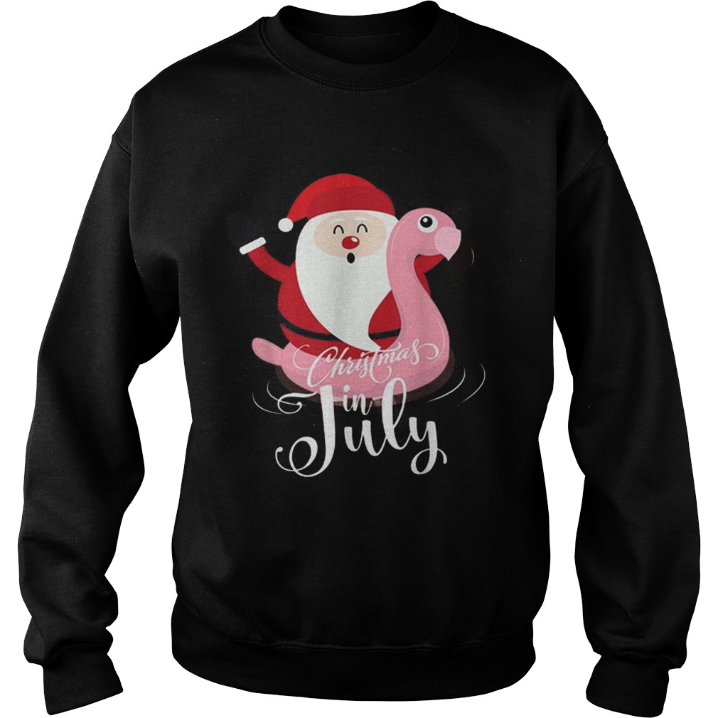 Flamingo Christmas In July Party Xmas Partys Sweatshirt