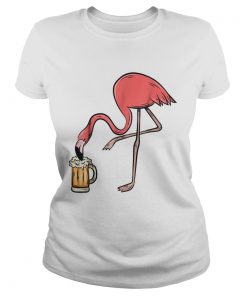 Flamingo Drinking BeerPink Flamingo  Classic Ladies