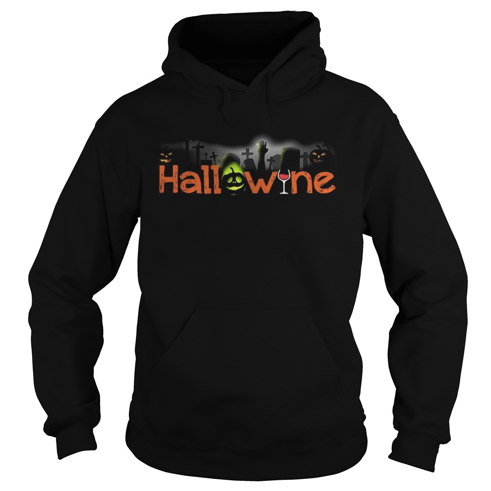 HallowineHalloween Wine cemetery Hoodie