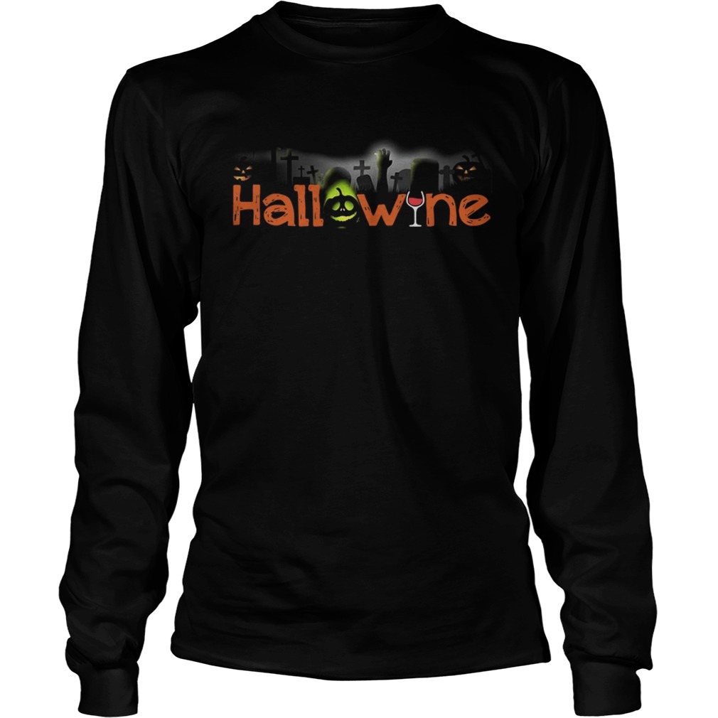 HallowineHalloween Wine cemetery LongSleeve