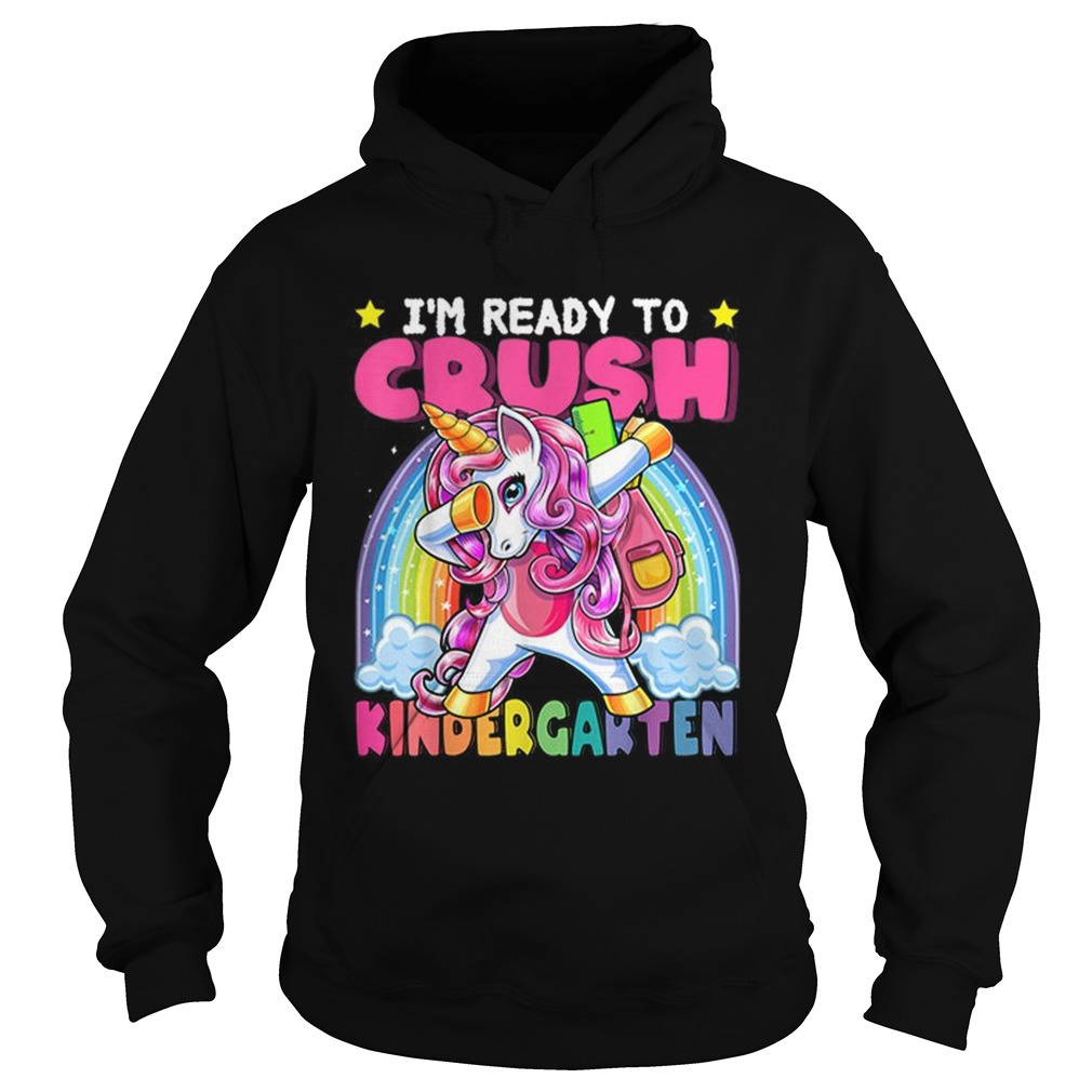 Hot Kindergarten Dabbing Unicorn Crush Ranibow Hoodie