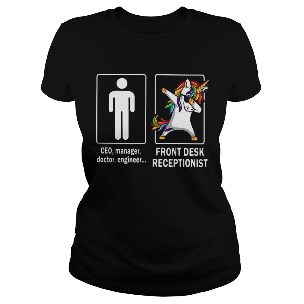 Human and Unicorn front desk receptionist Classic Ladies