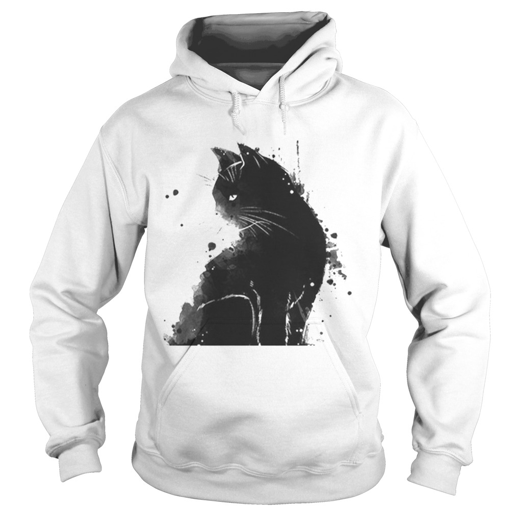 Inky Cat Black Cat Black As Midnight Sorrow Cat Hoodie