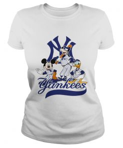 Mickey Mouse Pluto Donald Duck New York Yankees  Classic Ladies