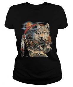 Native American Indian Dream Catcher Wolf Moon Animal Spirit  Classic Ladies