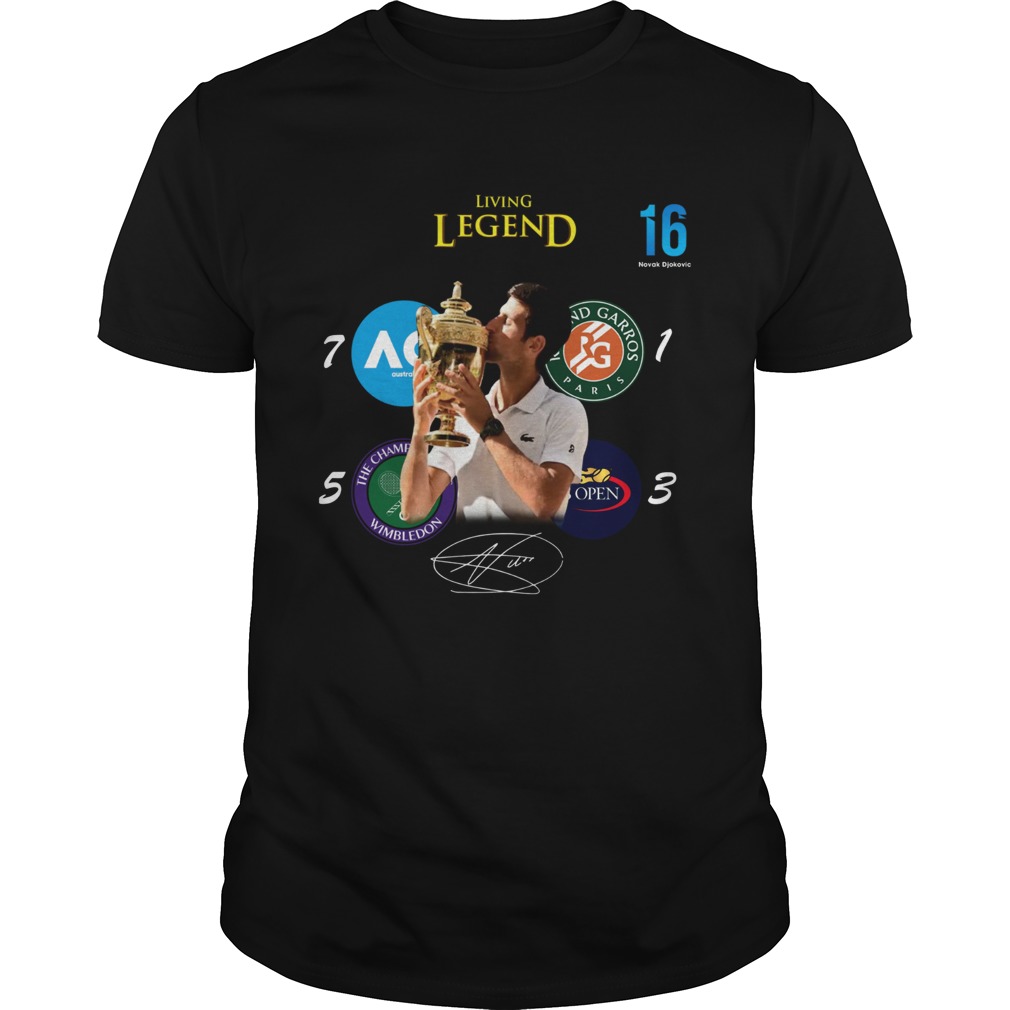 Novak Djokovic living legend Champion Wimbledon 2019 shirt