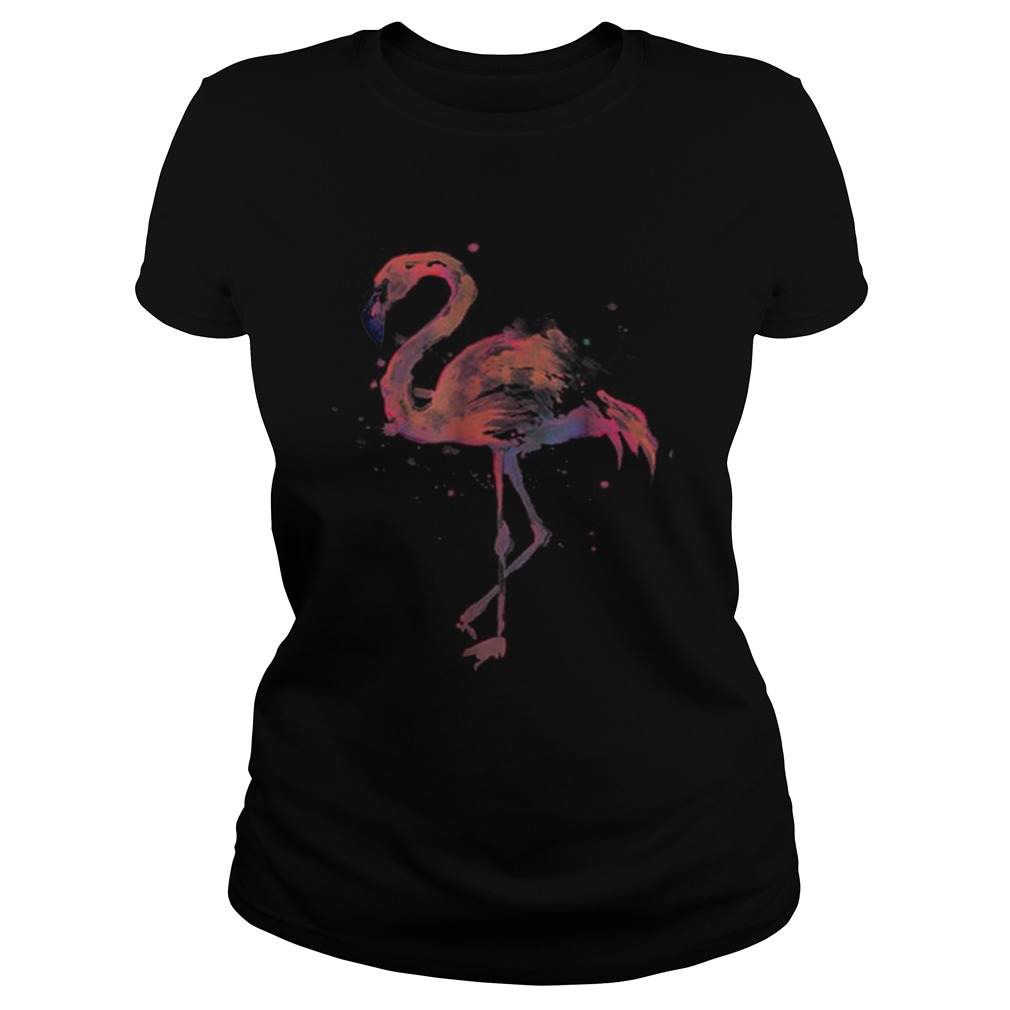 Official Pink Flamingo Watercolor Classic Ladies