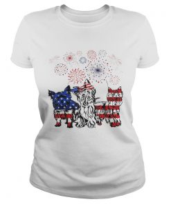 Official Yorkie 4th Of July America Flag Firework Happy Independence Day  Classic Ladies