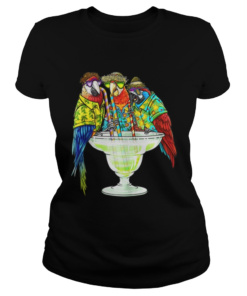 Original Parrots Drinking Margarita Hawaiin  Classic Ladies