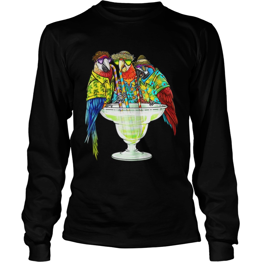 Original Parrots Drinking Margarita Hawaiin LongSleeve