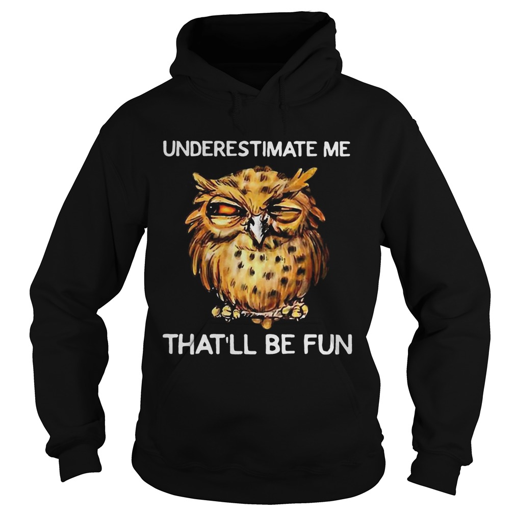 Owl Underestimate me thatll be fun Hoodie