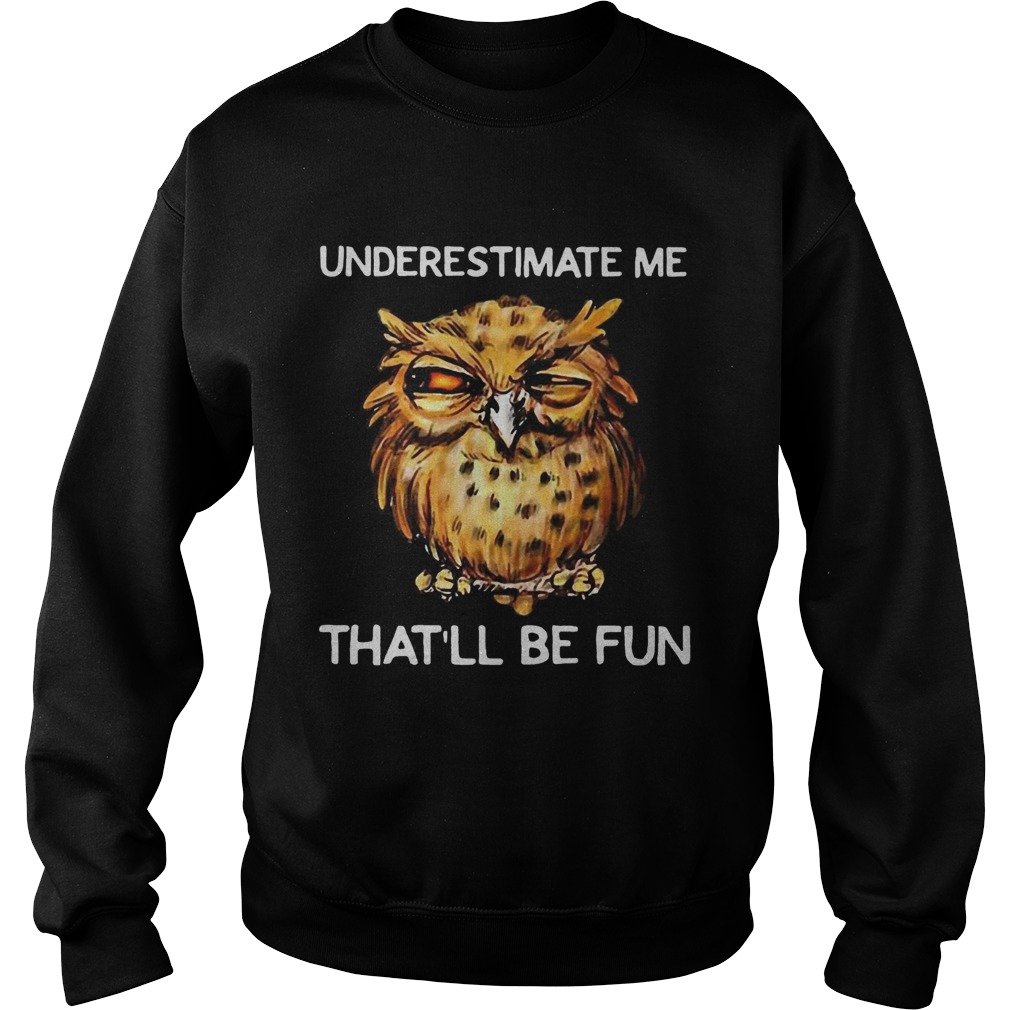 Owl Underestimate me thatll be fun Sweatshirt