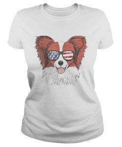 Papillon Dog Patriotic Usa 4th Of July American  Classic Ladies