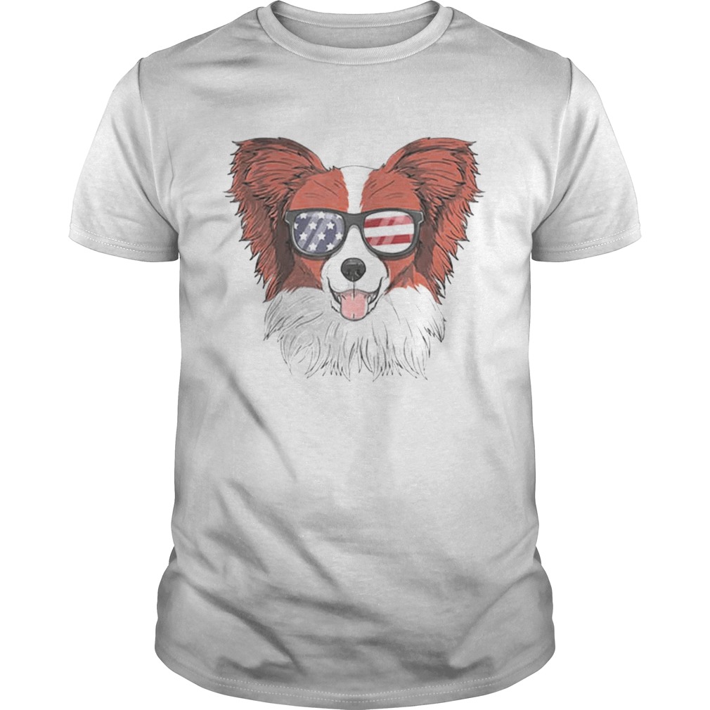 Papillon Dog Patriotic Usa 4th Of July American shirt