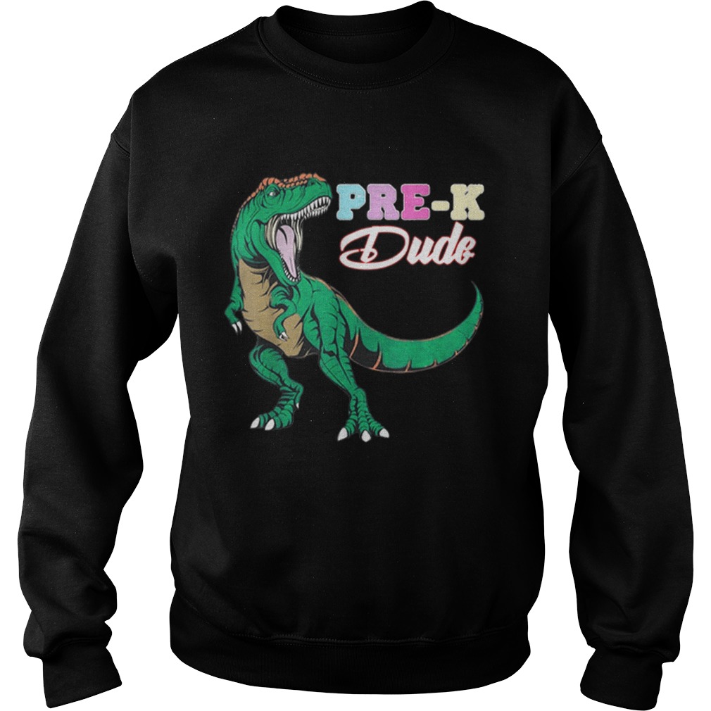 Pre K Dude First Day of School dinosaur T Rex kids Sweatshirt